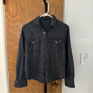 Jenni Kayne Gray Button-Up Shirt size small